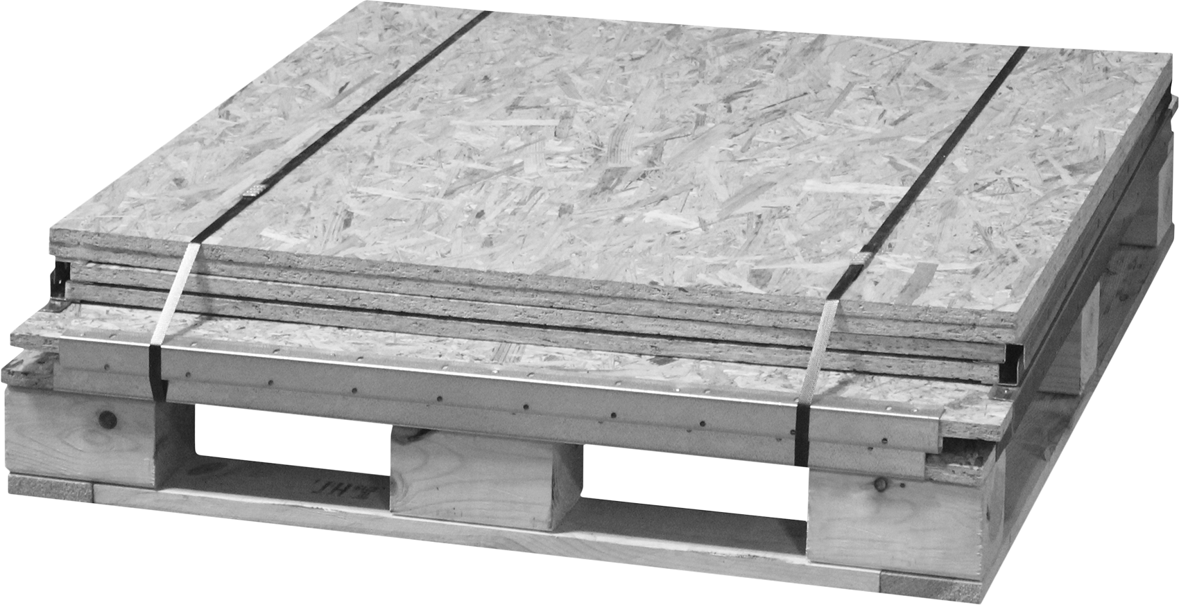 Ahşap Nakliye Kutusu, Palet Kaydırıcıları ile, 3100 lb Kapasite, 36" x 36" x 36"