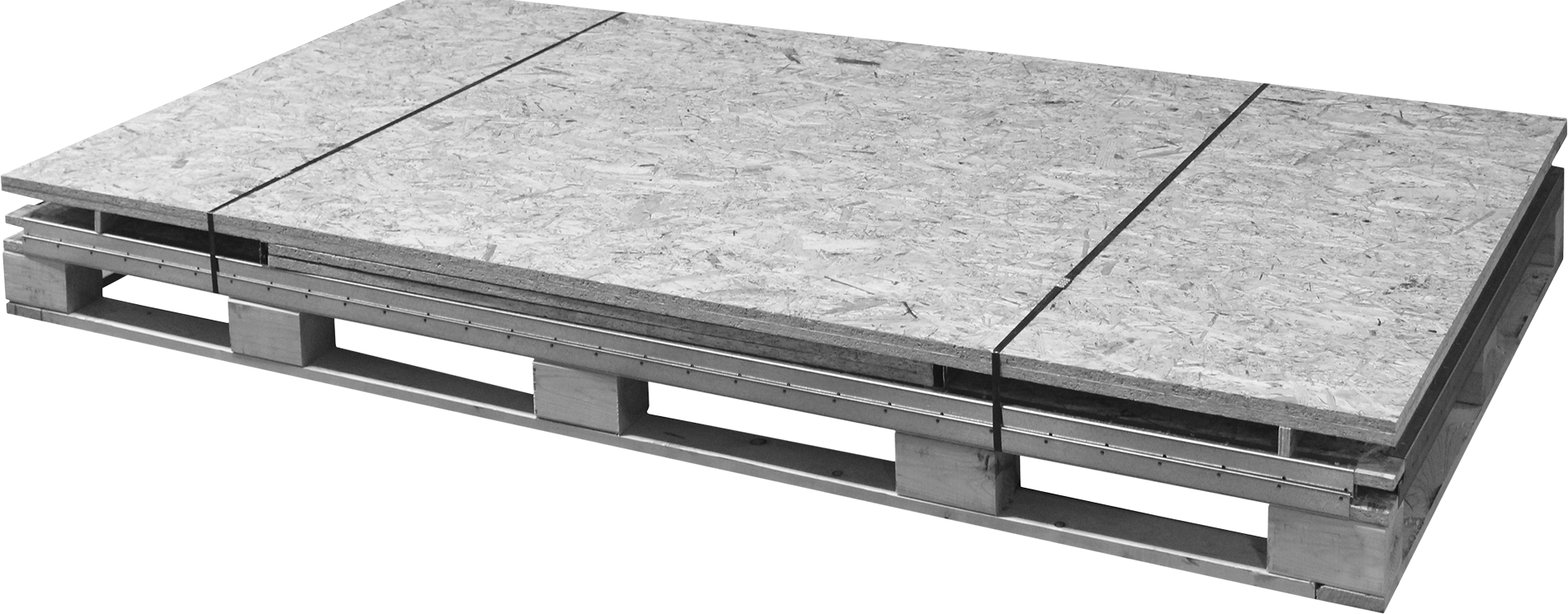 Ahşap Nakliye Kutusu, Palet Kaydırıcıları ile, 3100 lb Kapasite, 48" x 48" x 84"