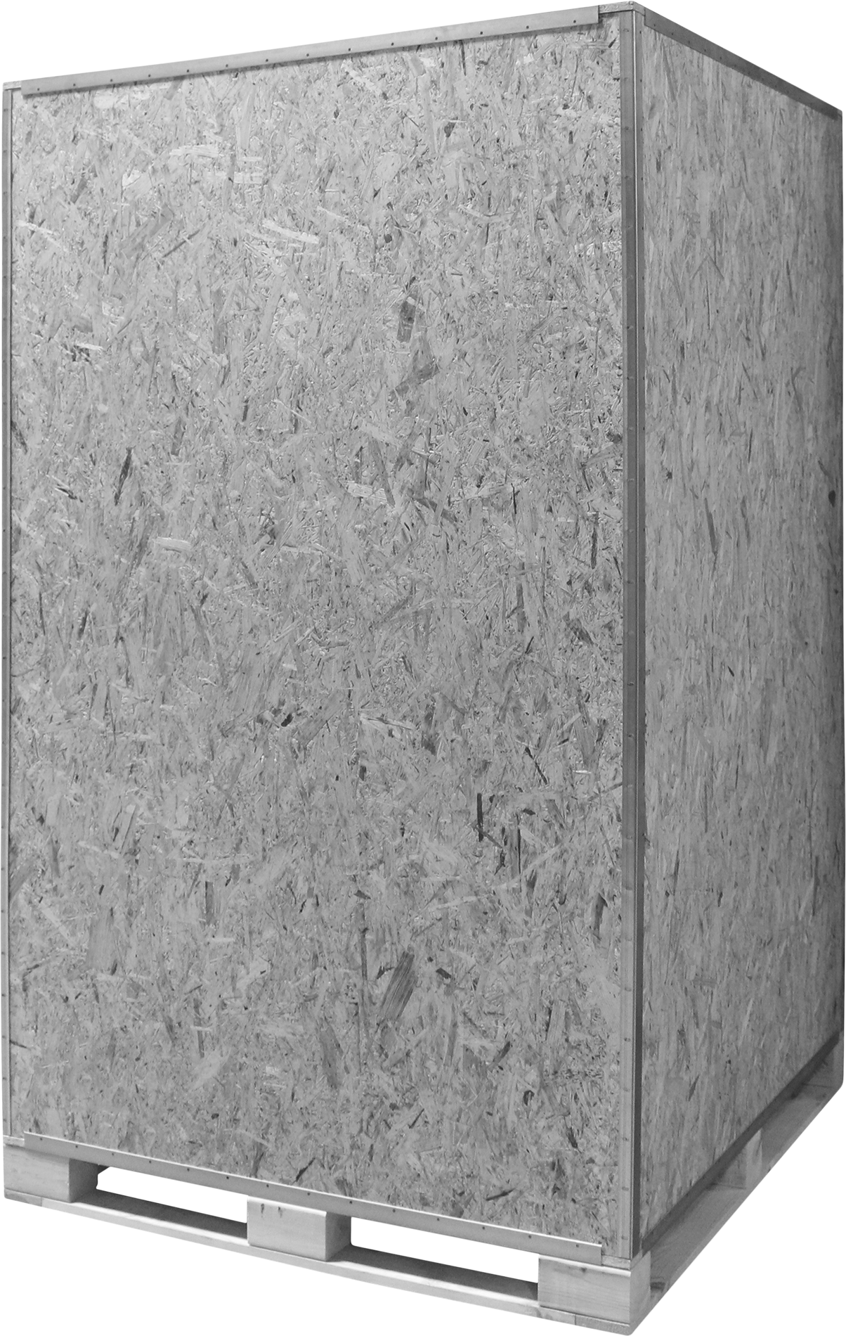 Ahşap Nakliye Kutusu, Palet Kaydırıcıları ile, 3100 lb Kapasite, 48" x 48" x 84"