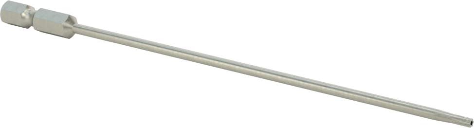 Kurcalanmaya Dayanıklı Torx Uç, Elektrikli Aletler için 1/4" Altıgen Şaft, T8 Boyutu, 6" Toplam Uzunluk