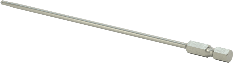 Kurcalanmaya Dayanıklı Torx Uç, Elektrikli Aletler için 1/4" Altıgen Şaft, T9 Boyutu, 6" Toplam Uzunluk