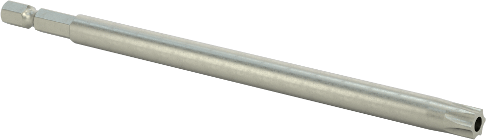 Kurcalanmaya Dayanıklı Torx Uç, Elektrikli Aletler için 1/4" Altıgen Şaft, T45 Boyutu, 6" Toplam Uzunluk