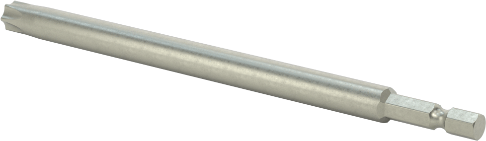Kurcalanmaya Dayanıklı Torx Uç, Elektrikli Aletler için 1/4" Altıgen Şaft, T50 Boyutu, 6" Toplam Uzunluk