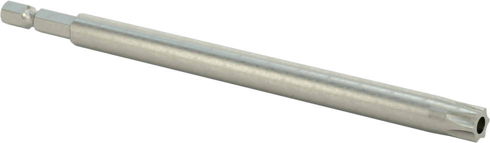 Kurcalanmaya Dayanıklı Torx Uç, Elektrikli Aletler için 1/4" Altıgen Şaft, T50 Boyutu, 6" Toplam Uzunluk