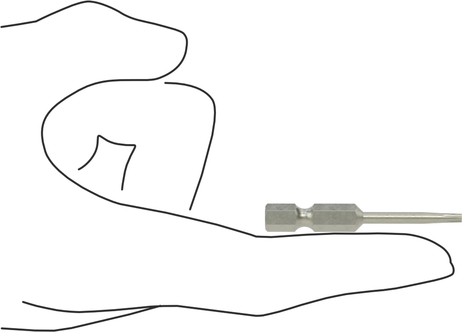 Kurcalanmaya Dayanıklı Torx Uç, Elektrikli Aletler için 1/4" Altıgen Şaft, T9 Boyutu, 2" Toplam Uzunluk
