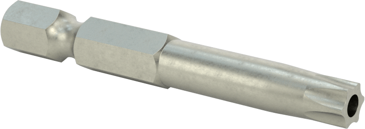 Kurcalanmaya Dayanıklı Torx Uç, Elektrikli Aletler için 1/4" Altıgen Şaft, T30 Boyutu, 2" Toplam Uzunluk