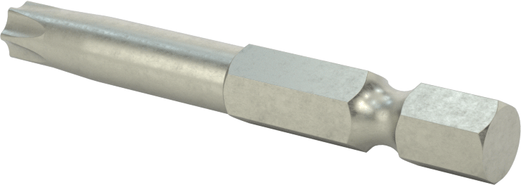 Kurcalanmaya Dayanıklı Torx Uç, Elektrikli Aletler için 1/4" Altıgen Şaft, T30 Boyutu, 2" Toplam Uzunluk