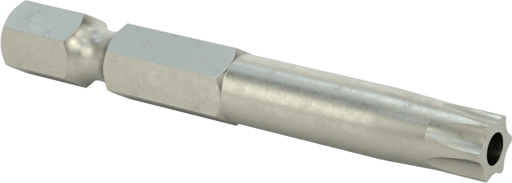 Kurcalanmaya Dayanıklı Torx Uç, Elektrikli Aletler için 1/4" Altıgen Şaft, T35 Boyutu, 2" Toplam Uzunluk