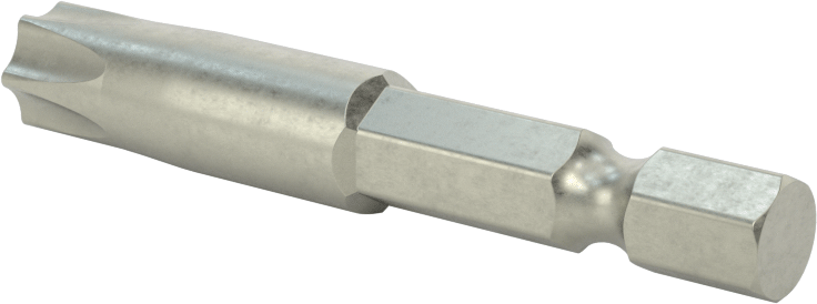 Kurcalanmaya Dayanıklı Torx Uç, Elektrikli Aletler için 1/4" Altıgen Şaft, T45 Boyutu, 2" Toplam Uzunluk