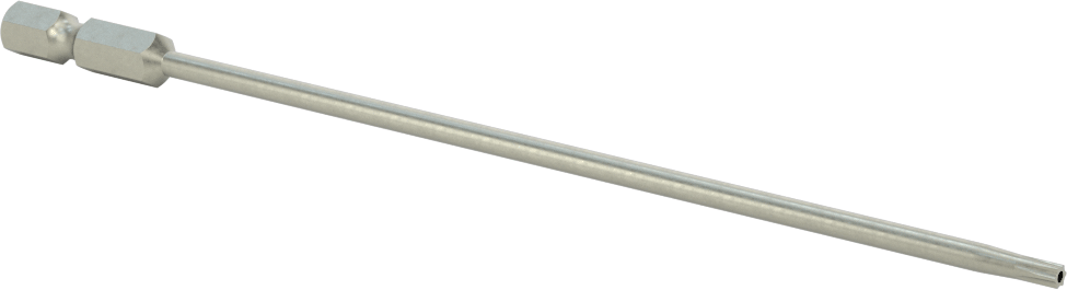 Kurcalanmaya Dayanıklı Torx Uç, Elektrikli Aletler için 1/4" Altıgen Şaft, T10 Boyutu, 6" Toplam Uzunluk