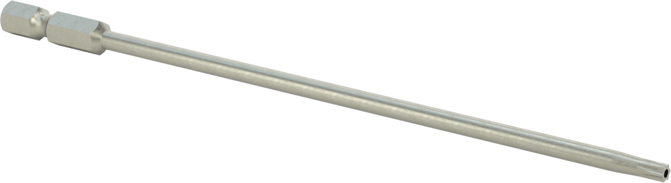 Kurcalanmaya Dayanıklı Torx Uç, Elektrikli Aletler için 1/4" Altıgen Şaft, T15 Boyutu, 6" Toplam Uzunluk