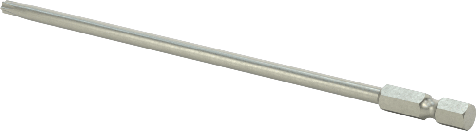 Kurcalanmaya Dayanıklı Torx Uç, Elektrikli Aletler için 1/4" Altıgen Şaft, T20 Boyutu, 6" Toplam Uzunluk