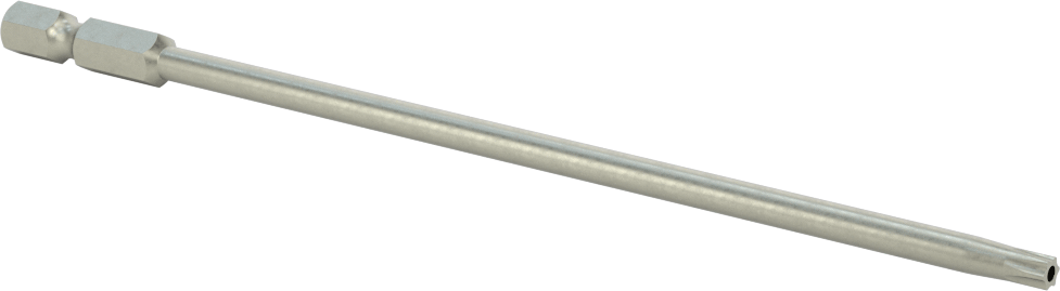 Kurcalanmaya Dayanıklı Torx Uç, Elektrikli Aletler için 1/4" Altıgen Şaft, T20 Boyutu, 6" Toplam Uzunluk