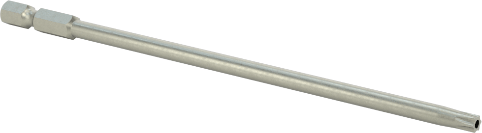 Kurcalanmaya Dayanıklı Torx Uç, Elektrikli Aletler için 1/4" Altıgen Şaft, T25 Boyutu, 6" Toplam Uzunluk