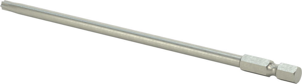 Kurcalanmaya Dayanıklı Torx Uç, Elektrikli Aletler için 1/4" Altıgen Şaft, T25 Boyutu, 6" Toplam Uzunluk
