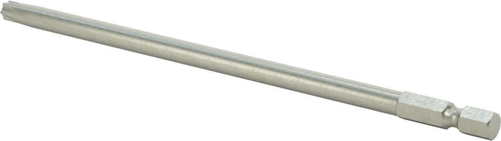 Kurcalanmaya Dayanıklı Torx Uç, Elektrikli Aletler için 1/4" Altıgen Şaft, T30 Boyutu, 6" Toplam Uzunluk