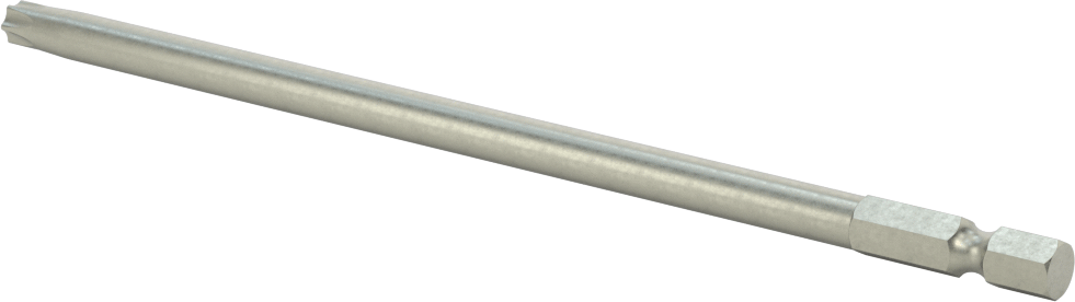 Kurcalanmaya Dayanıklı Torx Uç, Elektrikli Aletler için 1/4" Altıgen Şaft, T35 Boyutu, 6" Toplam Uzunluk