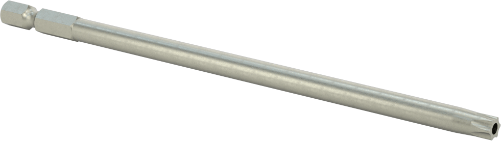 Kurcalanmaya Dayanıklı Torx Uç, Elektrikli Aletler için 1/4" Altıgen Şaft, T35 Boyutu, 6" Toplam Uzunluk