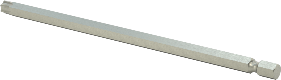 Kurcalanmaya Dayanıklı Torx Uç, Elektrikli Aletler için 1/4" Altıgen Şaft, T40 Boyutu, 6" Toplam Uzunluk