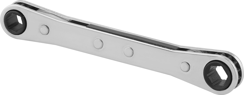 İki Başlı Cırcırlı Kutu Anahtarı, 6 Noktalı Açıklıklarla, 11 mm x 13 mm Boyut, 6-7/8" Uzunluk