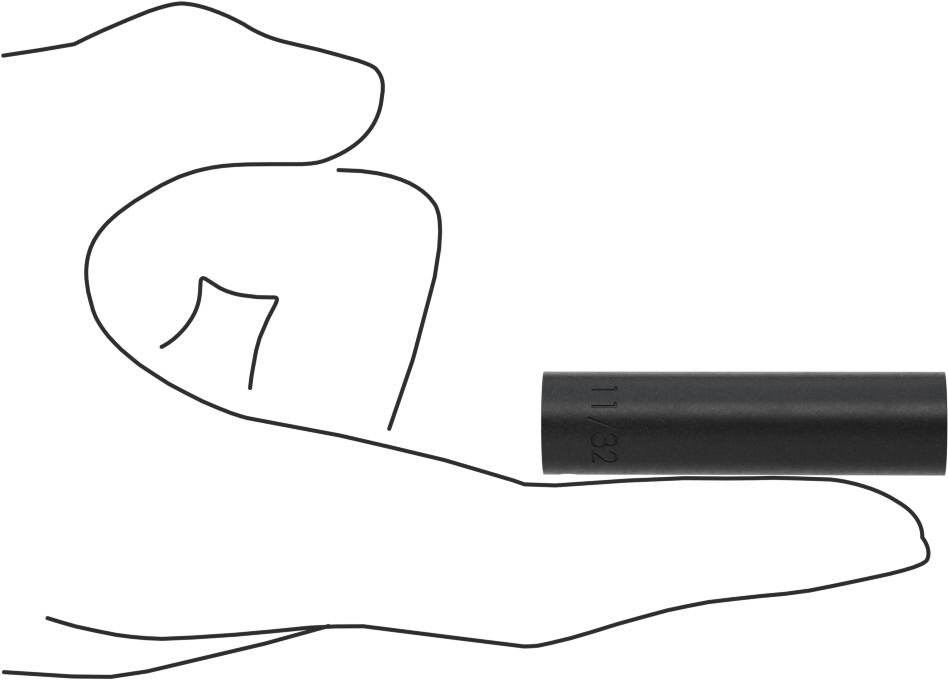 6 Uçlu Derin Darbeli Lokma Anahtarı, 1/4" Kare Tahrik, 11/32" Boyut