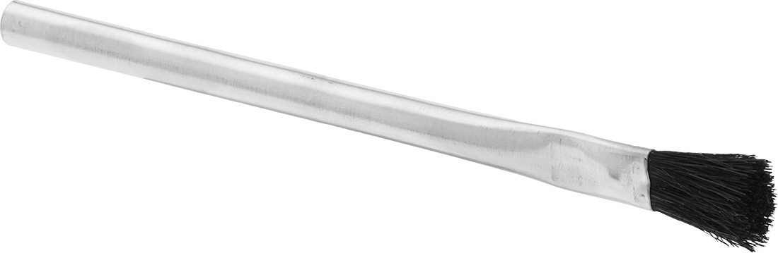 Metal Saplı Tek Kullanımlık Fırça, Yağlayıcılar için, Bileşikler ve Akı, 1/2" Genişlikte Kıllar