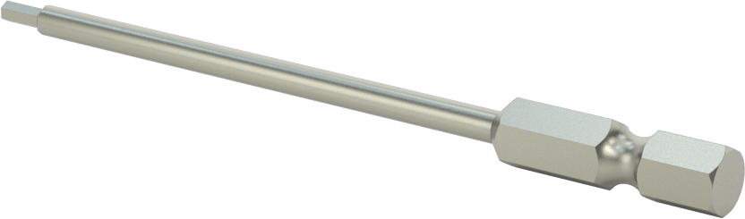 Kurcalanmaya Dayanıklı Altıgen Uç, Elektrikli Aletler için 1/4" Altıgen Şaft, 2 mm Altıgen Boyut