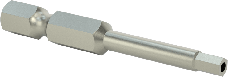 Kurcalanmaya Dayanıklı Altıgen Uç, Elektrikli Aletler için 1/4" Altıgen Şaft, 1/8" Altıgen Boyutu, 2" Uzunluk