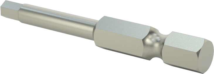 Kurcalanmaya Dayanıklı Altıgen Uç, Elektrikli Aletler için 1/4" Altıgen Şaft, 9/64" Altıgen Boyut, 2" Uzunluk