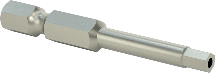 Kurcalanmaya Dayanıklı Altıgen Uç, Elektrikli Aletler için 1/4" Altıgen Şaft, 9/64" Altıgen Boyut, 2" Uzunluk