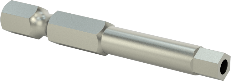 Kurcalanmaya Dayanıklı Altıgen Uç, Elektrikli Aletler için 1/4" Altıgen Şaft, 3/16" Altıgen Boyut, 2" Uzunluk