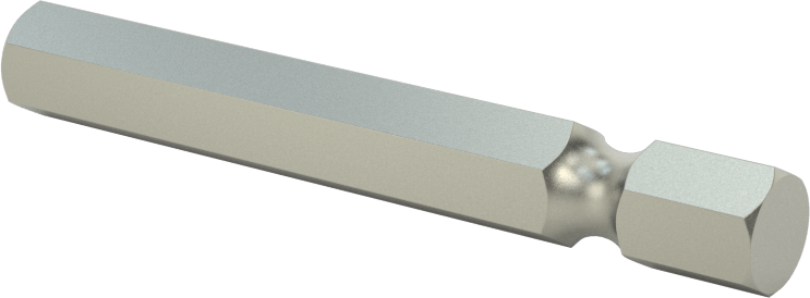 Kurcalanmaya Dayanıklı Altıgen Uç, Elektrikli Aletler için 1/4" Altıgen Şaft, 1/4" Altıgen Boyutu, 2" Uzunluk