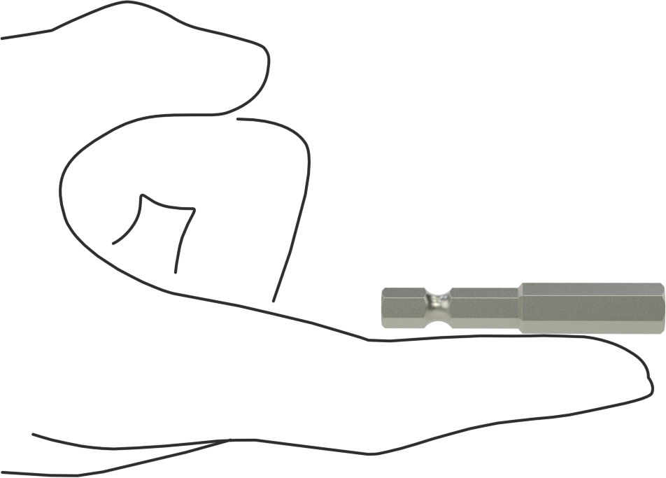 Kurcalanmaya Dayanıklı Altıgen Uç, Elektrikli Aletler için 1/4" Altıgen Şaft, 5/16" Altıgen Boyut, 2" Uzunluk