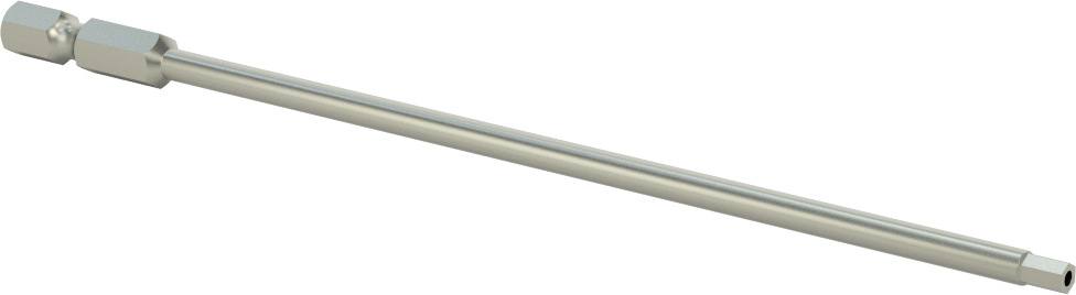 Kurcalanmaya Dayanıklı Altıgen Uç, Elektrikli Aletler için 1/4" Altıgen Şaft, 1/8" Altıgen Boyutu, 6 inç Uzunluk
