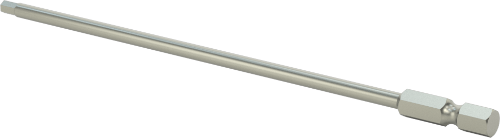 Kurcalanmaya Dayanıklı Altıgen Uç, Elektrikli Aletler için 1/4" Altıgen Şaft, 1/8" Altıgen Boyutu, 6 inç Uzunluk