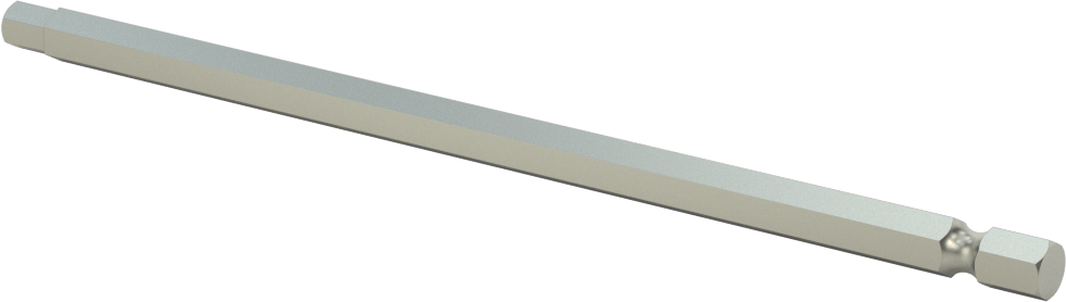 Kurcalanmaya Dayanıklı Altıgen Uç, Elektrikli Aletler için 1/4" Altıgen Şaft, 7/32" Altıgen Boyut, 6 inç Uzunluk