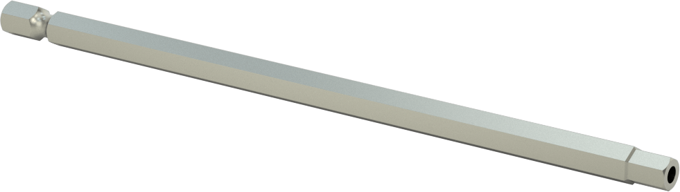 Kurcalanmaya Dayanıklı Altıgen Uç, Elektrikli Aletler için 1/4" Altıgen Şaft, 7/32" Altıgen Boyut, 6 inç Uzunluk
