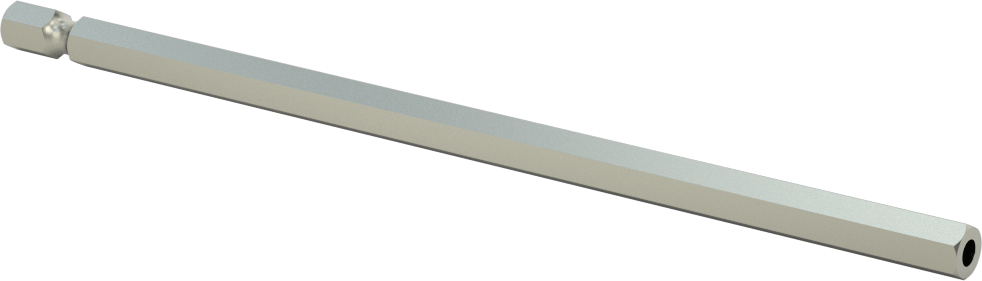 Kurcalanmaya Dayanıklı Altıgen Uç, Elektrikli Aletler için 1/4" Altıgen Şaft, 1/4" Altıgen Boyutu, 6 inç Uzunluk
