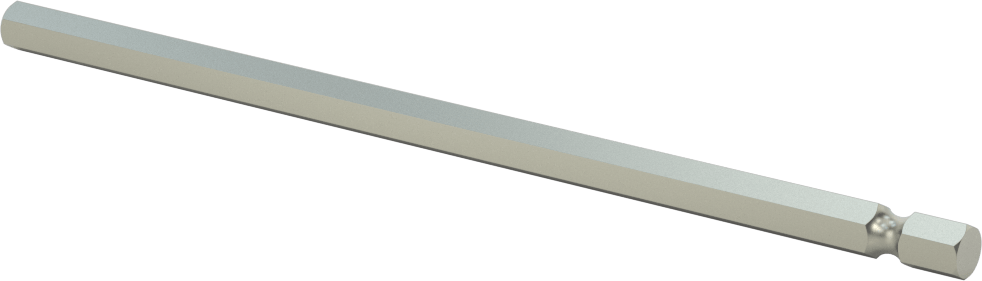 Kurcalanmaya Dayanıklı Altıgen Uç, Elektrikli Aletler için 1/4" Altıgen Şaft, 1/4" Altıgen Boyutu, 6 inç Uzunluk