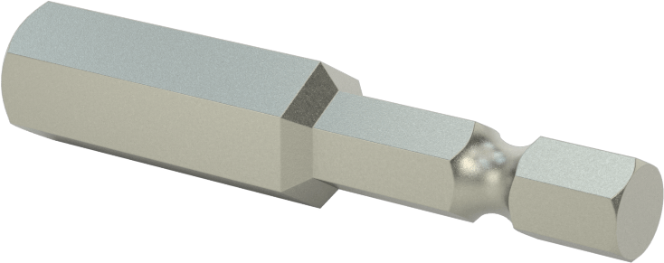Kurcalanmaya Dayanıklı Altıgen Uç, Elektrikli Aletler için 1/4" Altıgen Şaft, 3/8" Altıgen Boyutu, 2" Uzunluk