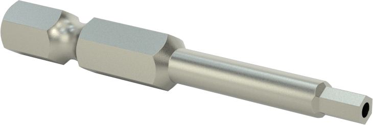 Kurcalanmaya Dayanıklı Altıgen Uç, Elektrikli Aletler için 1/4" Altıgen Şaft, 3 mm Altıgen Boyut