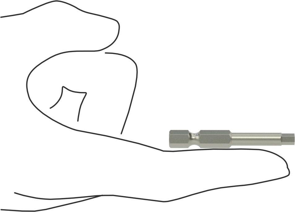 Kurcalanmaya Dayanıklı Altıgen Uç, Elektrikli Aletler için 1/4" Altıgen Şaft, 4 mm Altıgen Boyut