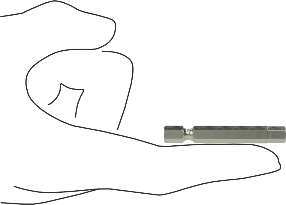 Kurcalanmaya Dayanıklı Altıgen Uç, Elektrikli Aletler için 1/4" Altıgen Şaft, 6 mm Altıgen Boyut