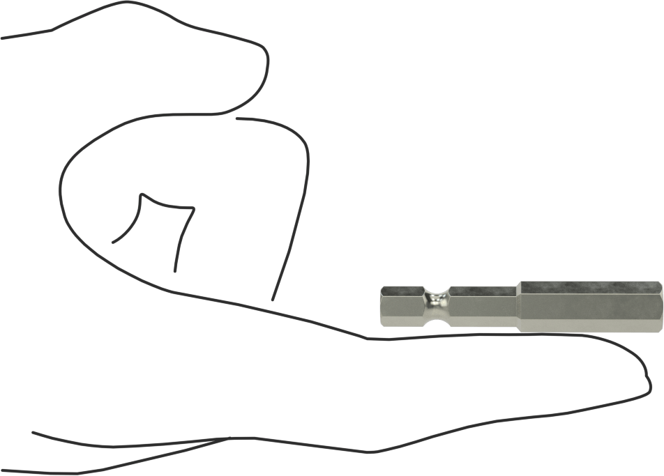 Kurcalanmaya Dayanıklı Altıgen Uç, Elektrikli Aletler için 1/4" Altıgen Şaft, 8 mm Altıgen Boyut