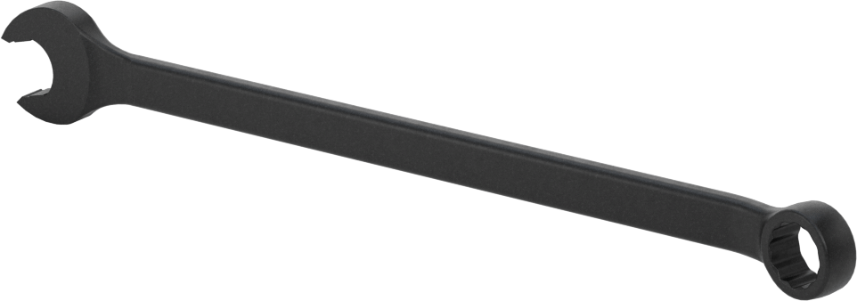 Siyah Oksit 12 Uçlu Açma Şekilli Kombinasyon Anahtarı, 3/8" Boyut, 6-1/2" Toplam Uzunluk