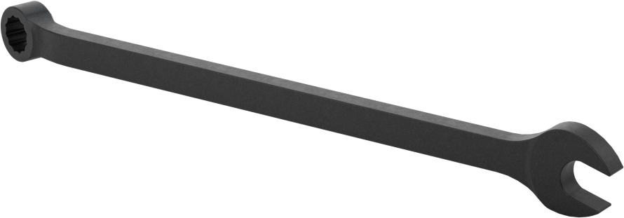 Siyah Oksit 12 Uçlu Açma Şekilli Kombinasyon Anahtarı, 1/4" Boyut, 5" Toplam Uzunluk