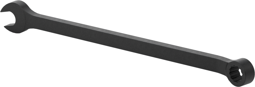 Siyah Oksit 12 Uçlu Açma Şekilli Kombinasyon Anahtarı, 1/4" Boyut, 5" Toplam Uzunluk