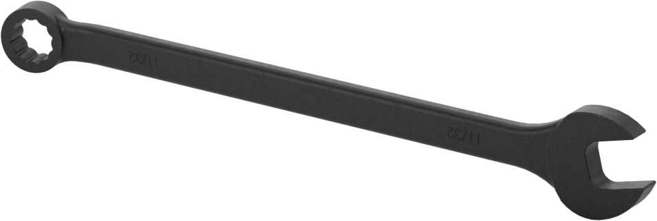 Siyah Oksit 12 Uçlu Açma Şekilli Kombinasyon Anahtarı, 11/32" Boyut, 5-1/2" Toplam Uzunluk