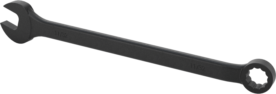 Siyah Oksit 12 Uçlu Açma Şekilli Kombinasyon Anahtarı, 11/32" Boyut, 5-1/2" Toplam Uzunluk