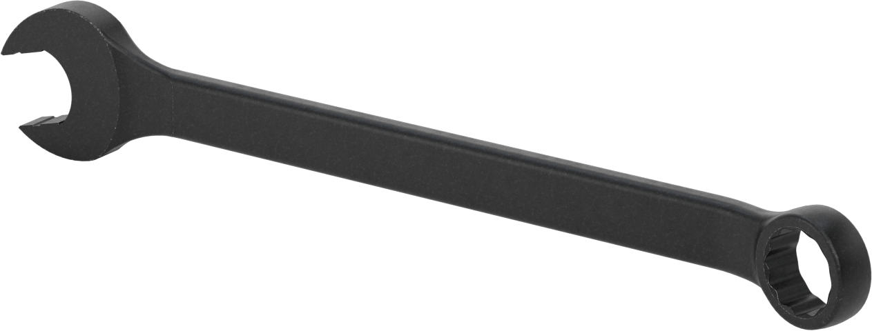 Siyah Oksit 12 Uçlu Açma Şekilli Kombinasyon Anahtarı, 1-3/8" Boyut, 18-1/2" Toplam Uzunluk